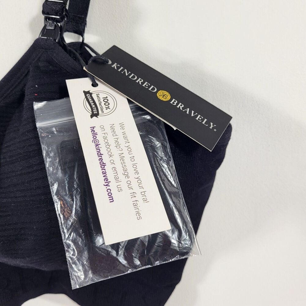 Kindred Bravely Women's Sublime Hands-Free Pumping & Nursing Bra Sz L Black - Picture 3 of 5
